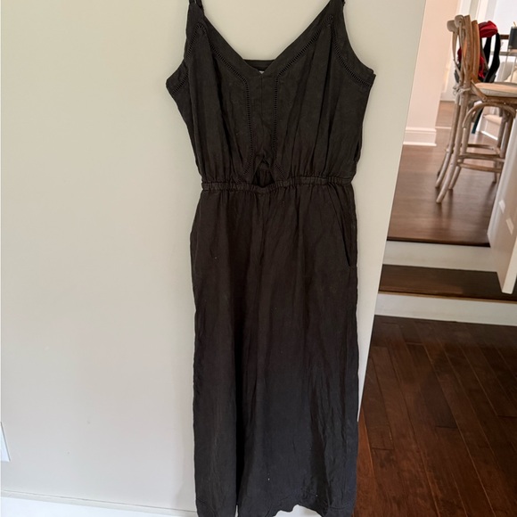 Joie Maisie strappy linen jumpsuit in caviar SZ 4 - Picture 5 of 8